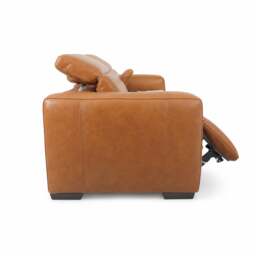 Winston Power Recliner Sofa With Centre Console Deluxe 2, Brown Leather - Barker & Stonehouse - thumbnail 6