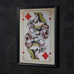 Timothy Oulton Cards Dame Diamonds Art, Red Wood - Barker & Stonehouse - thumbnail 3