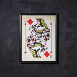 Timothy Oulton Cards Dame Diamonds Art, Red Wood - Barker & Stonehouse - thumbnail 4