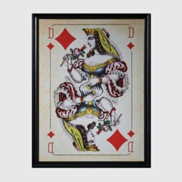 Timothy Oulton Cards Dame Diamonds Art, Red Wood - Barker & Stonehouse - thumbnail 1