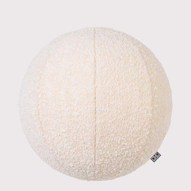 Eichholtz Palla Cushion S Boucl Cream, Round Fabric - Barker & Stonehouse - image 1