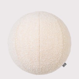 Eichholtz Palla Cushion S Boucl Cream, Round Fabric - Barker & Stonehouse