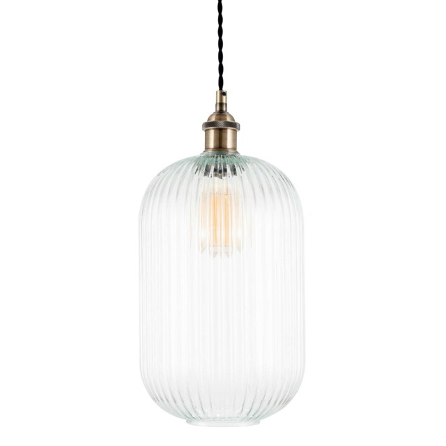 Tall Glass Pendant Light, White - Barker & Stonehouse - image 1
