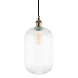 Tall Glass Pendant Light, White - Barker & Stonehouse - thumbnail 1