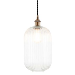 Tall Glass Pendant Light, White - Barker & Stonehouse - thumbnail 2