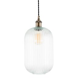 Tall Glass Pendant Light, White - Barker & Stonehouse - thumbnail 5