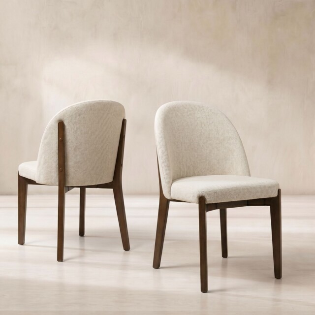 Sumida Dining Chair - Solid Wood Walnut Finish, Neutral - Barker & Stonehouse - image 1
