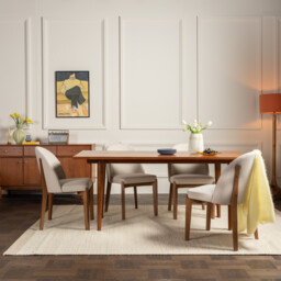 Sumida Dining Chair - Solid Wood Walnut Finish, Neutral - Barker & Stonehouse - thumbnail 2