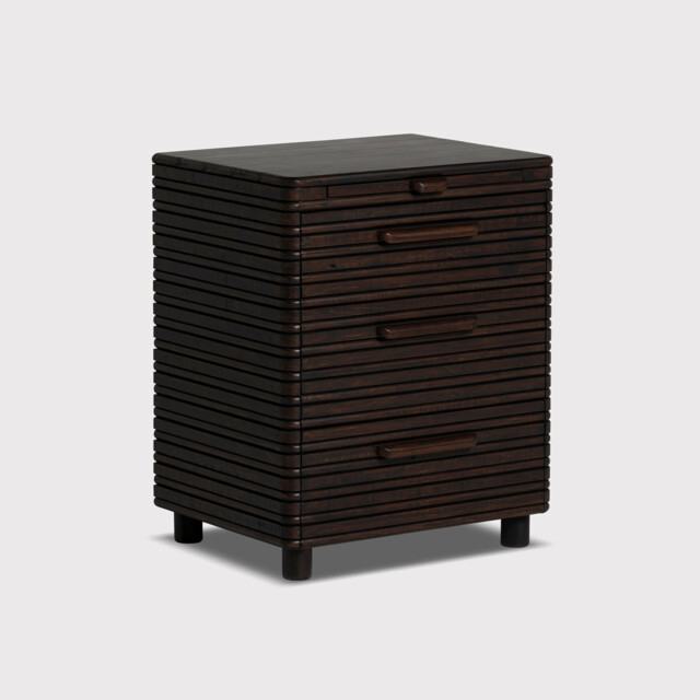 Tova 3 Drawer Wide Bedside Table, Wood - Barker & Stonehouse - image 1