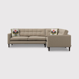 Orla Kiely Ebben Lhf Corner Sofa, Grey Fabric - Barker & Stonehouse - thumbnail 1