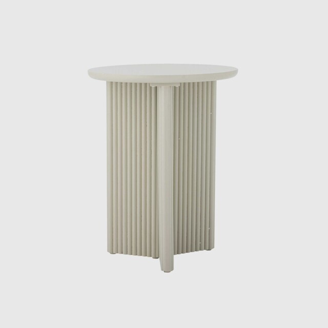 White Round Side Table, Round Wood - Barker & Stonehouse - image 1