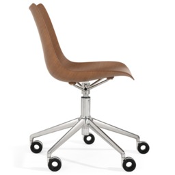 Kartell P/Wood 2020 Office Chair, Brown - Barker & Stonehouse - thumbnail 3