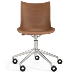 Kartell P/Wood 2020 Office Chair, Brown - Barker & Stonehouse - thumbnail 2