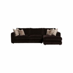 Bosham Large Chaise Corner Sofa Rhf-Witton Bournville, Brown Fabric - Barker & Stonehouse - thumbnail 2