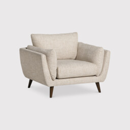 Malmo Armchair, White Fabric - Barker & Stonehouse