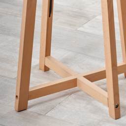 Natural Wood Tapered Floor Lamp, White - Barker & Stonehouse - thumbnail 3