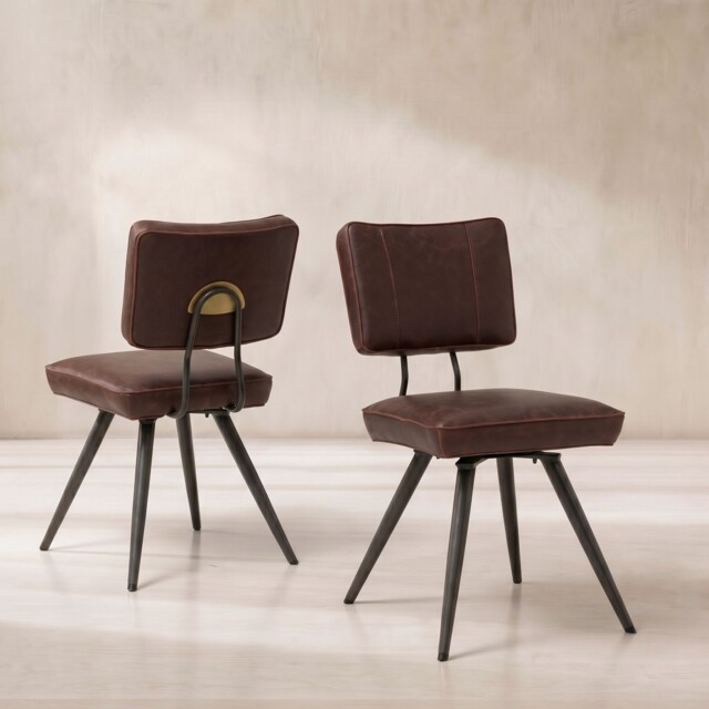 Sawyer Swivel Dining Chair, Brown - Barker & Stonehouse - image 1