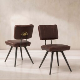 Sawyer Swivel Dining Chair, Brown - Barker & Stonehouse