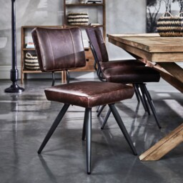 Sawyer Swivel Dining Chair, Brown - Barker & Stonehouse - thumbnail 3