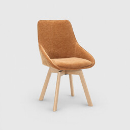 Beckton Dining Chair With 360 Swivel Fabric - Barker & Stonehouse