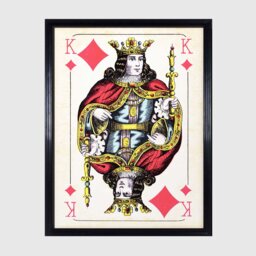 Timothy Oulton Cards Konig Diamonds Art, Red Wood - Barker & Stonehouse