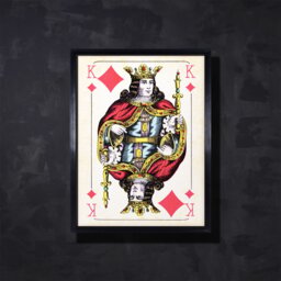 Timothy Oulton Cards Konig Diamonds Art, Red Wood - Barker & Stonehouse - thumbnail 2