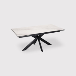 Obrix Extension Table 180/260x90x76cm, White Ceramic - Barker & Stonehouse
