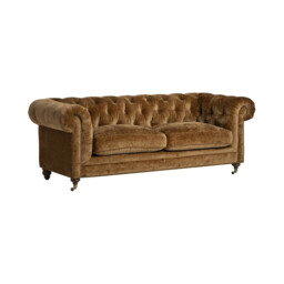 Highgrove 3 Seater Sofa, Gold Fabric - Barker & Stonehouse - thumbnail 3