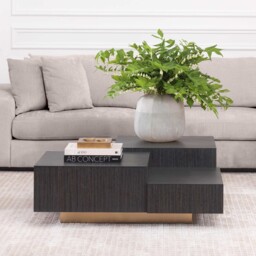 Eichholtz Nerone Coffee Table Charcoal Grey Oak Veneer, Black Wood - Barker & Stonehouse - thumbnail 2