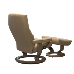 Stressless David Medium Classic Recliner Chair & Footstool Leather - Barker & Stonehouse - thumbnail 3