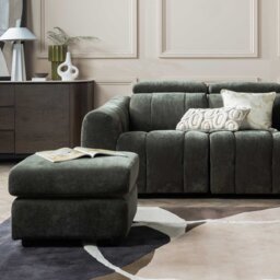Montgomery Footstool, Green Fabric - Barker & Stonehouse - thumbnail 2