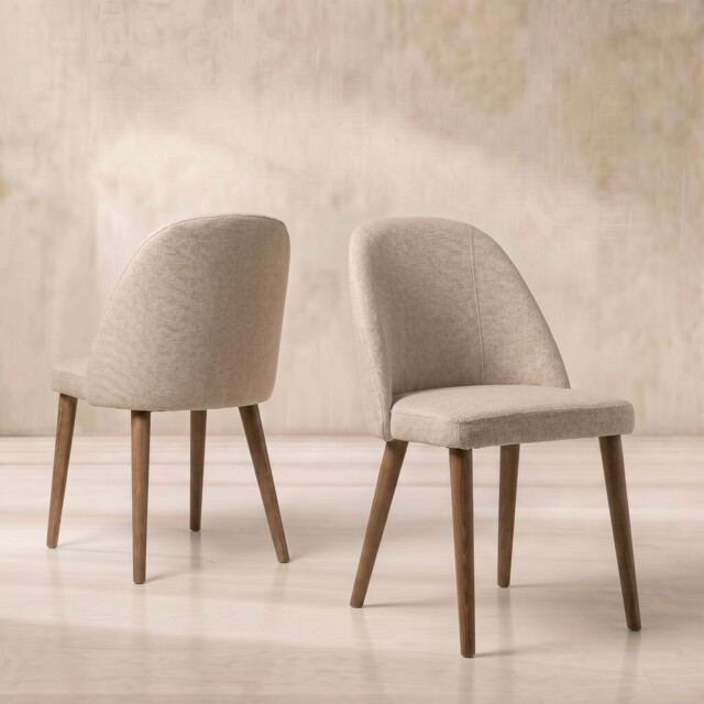 Rogan Dining Chair, Neutral Boucle - Barker & Stonehouse - image 1