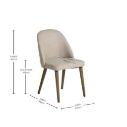 Rogan Dining Chair, Neutral Boucle - Barker & Stonehouse - thumbnail 5