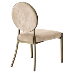 Eichholtz Scribe Dining Chair Dark Brass Greige Velvet, Neutral - Barker & Stonehouse - thumbnail 4