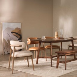 Lexa Dining Chair, Brown Leather - Barker & Stonehouse - thumbnail 3