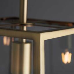 Brass Lantern Pendant Light, Gold Glass - Barker & Stonehouse - thumbnail 4