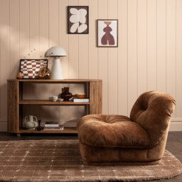 Nicolo 1 Seater Armchair, Brown Fabric - Barker & Stonehouse - thumbnail 2