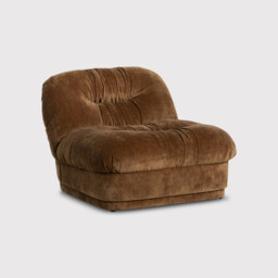 Nicolo 1 Seater Armchair, Brown Fabric - Barker & Stonehouse - thumbnail 1