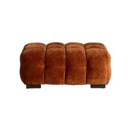 Lenor Textured Fabric Stool, Orange Boucle - Barker & Stonehouse - thumbnail 4