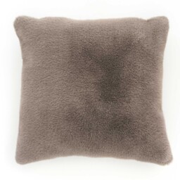 Truffle Faux Fur Cushion, Square, Brown Polyester - Barker & Stonehouse