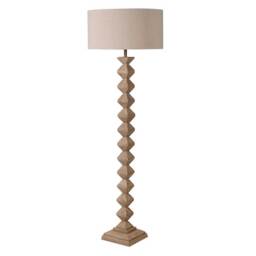 Angular Wood Floor Lamp, Neutral - Barker & Stonehouse