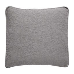 Large Embroidered Grey Cushion, Square - Barker & Stonehouse