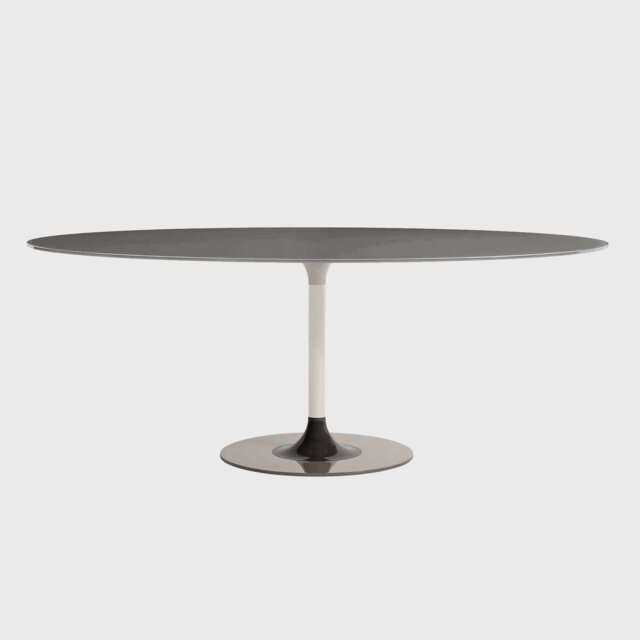 Kartell Thierry XXL Oval Table 192x118x72 Grey, Round Glass - Barker & Stonehouse - image 1