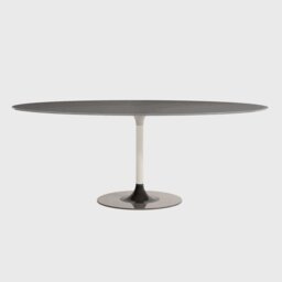 Kartell Thierry Xxl Oval Table 192X118X72 Grey, Round Glass - Barker & Stonehouse