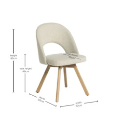 Kerr Dining Chair, Neutral Fabric - Barker & Stonehouse - thumbnail 5