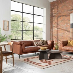 Epping 2 Seater Sofa 186X99X80Cm, Brown Leather - Barker & Stonehouse - thumbnail 3