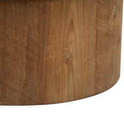 Old Java Panama Round Coffee Table 100X100X40Cm, Round, Brown Stone Effect - Barker & Stonehouse - thumbnail 4