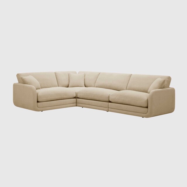 Monaco Corner 4pcs: 2Corner1- Elite Sand G0401710U Modular Sofa, Neutral Fabric - Barker & Stonehouse - image 1