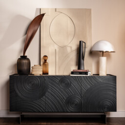 Halcyon Wide Sideboard 170x45x77.5 cm, Black Wood - Barker & Stonehouse - thumbnail 2