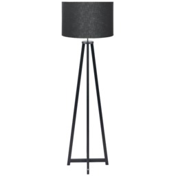 Black Tapered Floor Lamp Wood - Barker & Stonehouse - thumbnail 1